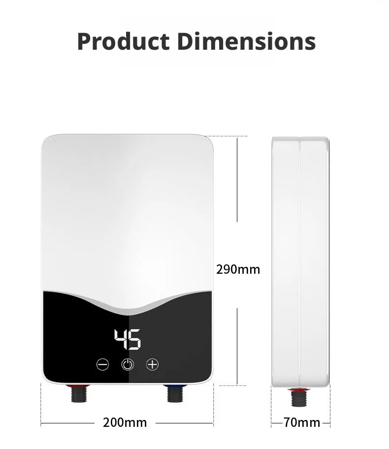 Household Small Shower Quick Heating Instant Water Heater, Constant Temperature Shower, Wall Mounted Water Heater