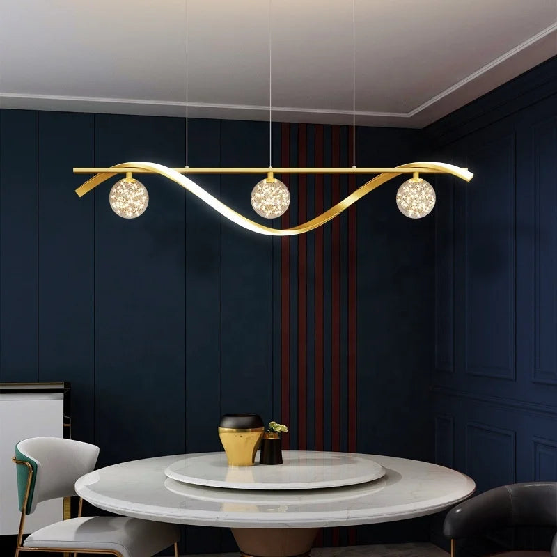 LED Chandelier Pendant Wrought Iron Starry Sky Dining Room Living Room Chandelier Ceiling Light Modern