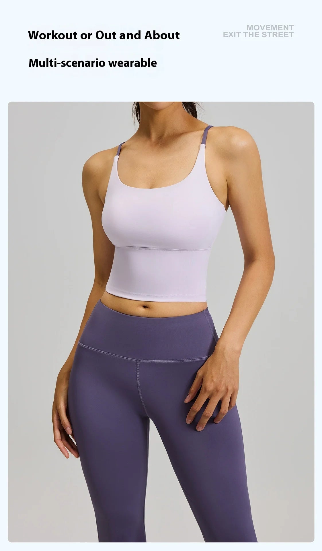 Women's High-Waist Hip-Lifting V-neck Sleeveless Two-Piece Fitness Suit Breathable Slimming Yoga Suit Four-Way Stretch Solid