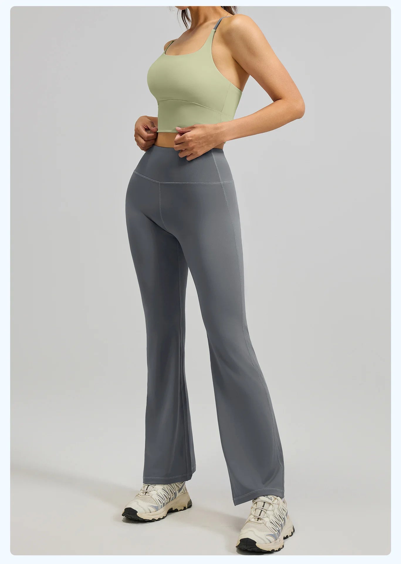 Women's High-Waist Hip-Lifting V-neck Sleeveless Two-Piece Fitness Suit Breathable Slimming Yoga Suit Four-Way Stretch Solid