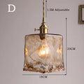 Modern Brass Glass Pendant Lamp - Kitchen Island Hanging Chandelier for Dining Room, Living Room & Bedroom Ceiling Lighting