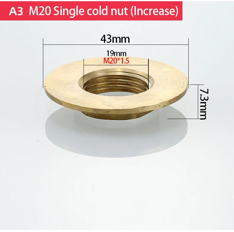 Copper kitchen sink hot and cold faucet accessories base fixed foot screw nut 30 plus filament