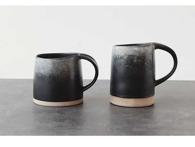 Japanese Retro Stoneware Coffee Cup Household Ceramic Hanging Ear Mug Cup English Afternoon Tea Tea Cup Breakfast Milk Mug Gift