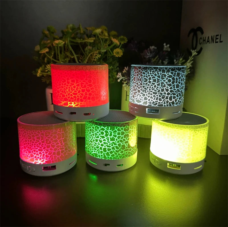 TF Card Slot Wireless Speaker Portable Shower Mini Speaker Small Outdoor Boombox A9 Bt Speakers with Led Light Best Gift for Kid