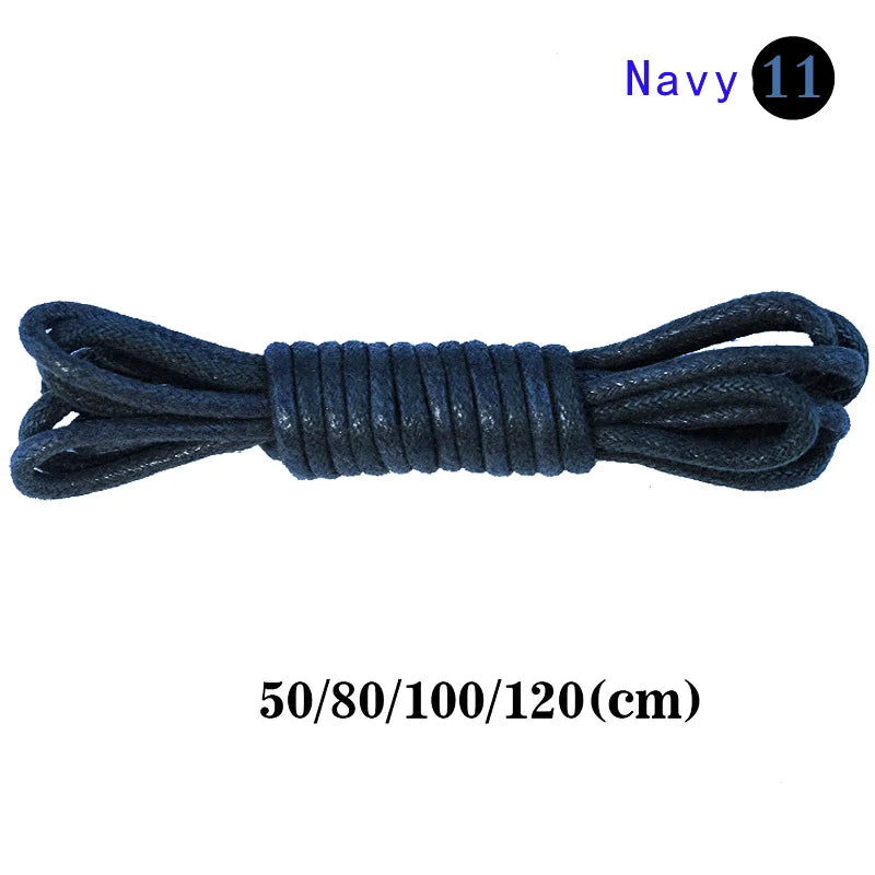 1Pair Round Shoelaces Polyester Solid Classic Shoelace Casual Sports Boots Shoe Laces Strings 50cm,80cm,100cm,120cm 11 Color