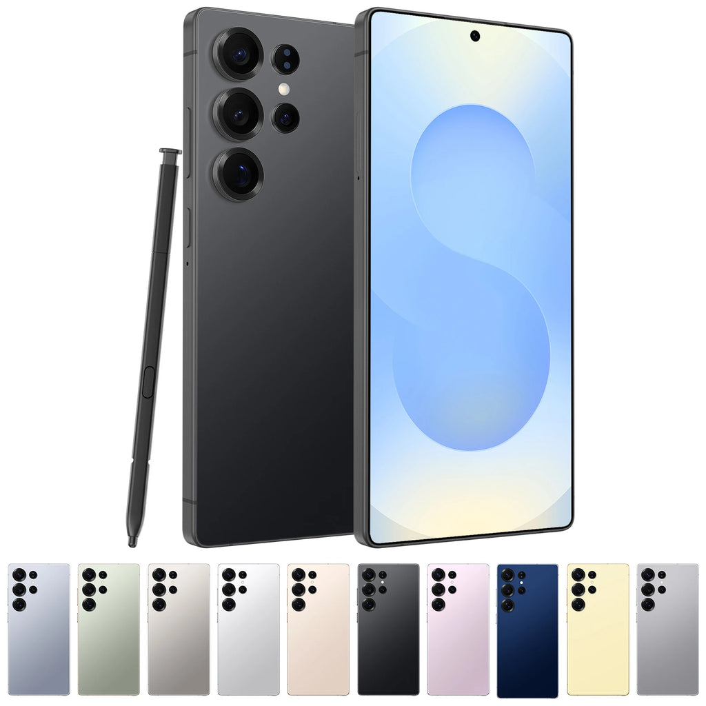 Hot Selling S25 Ultra Unlocked Cell Phone with Stylus Type-C 6.9 Inch 16GB+1TB Android Gaming 5G Mobile Phones Local US Stock