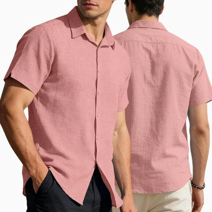 JAC22 B21080 Men's Cardigan Quick Drying Short Sleeved Shirt Casual Shirt
