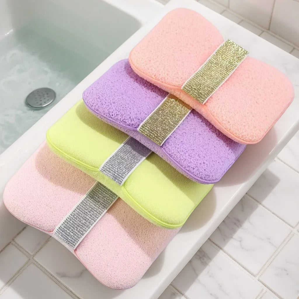 Create Bubble Soap Bag Bath Sponge Puff Shower Foamer