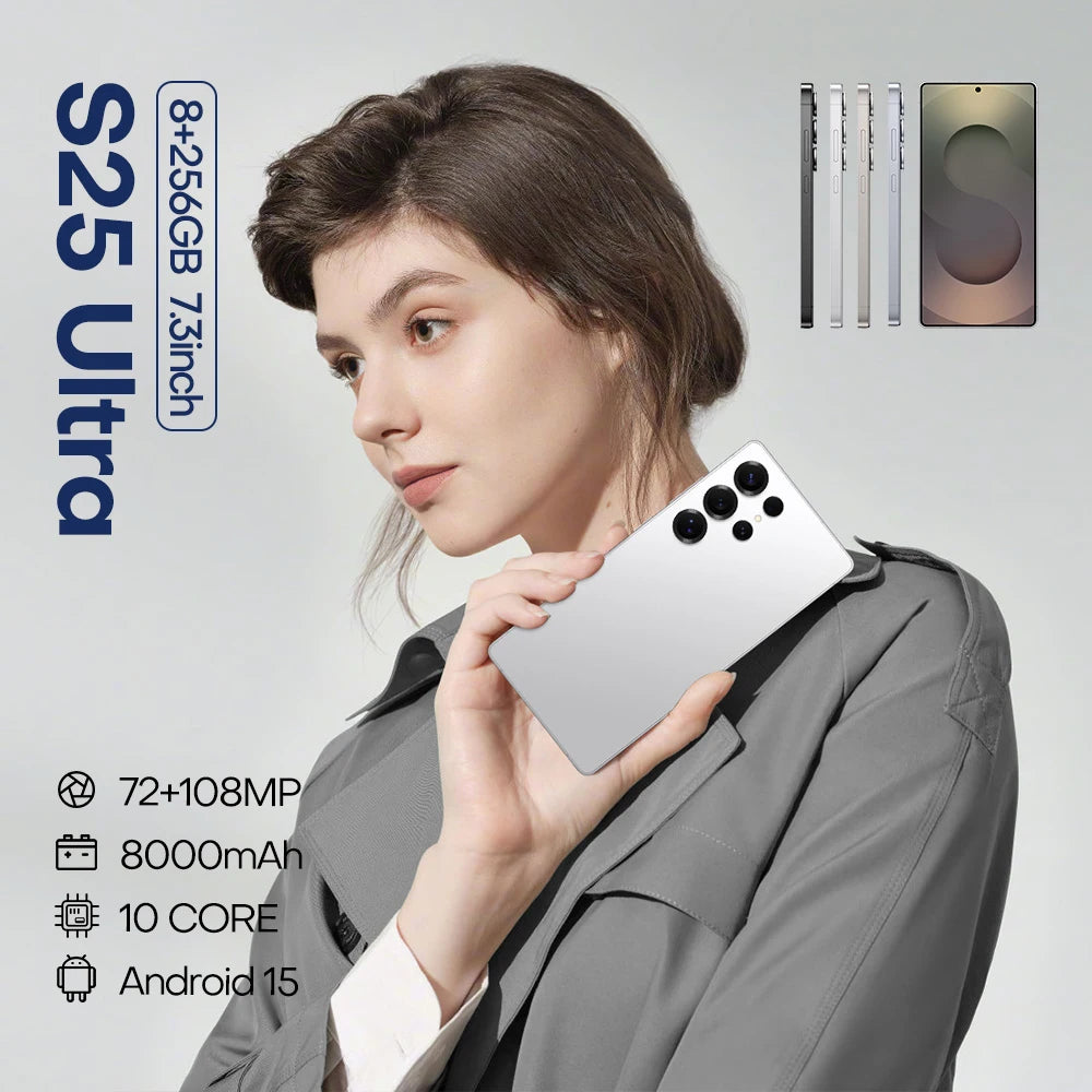 Wholesale Price Hot Selling Brand New Original S25 Ultra Global Version 5G Smartphone Dual SIM 8GB+256GB Android Phone