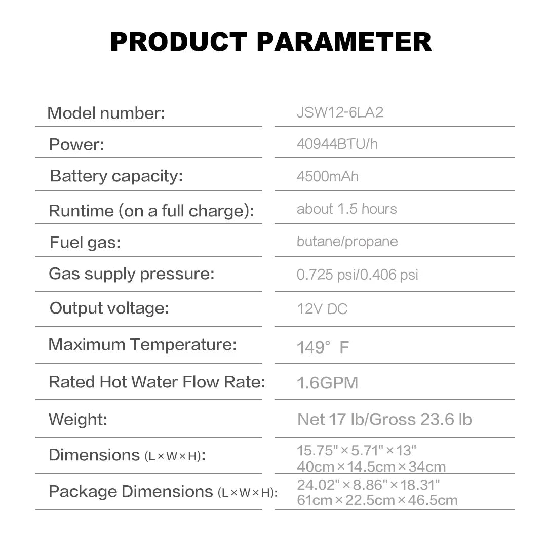 Outdoor Camping Heating Portable Shower Wholesale Portable Shower with Heating Function Tankless Heat Pump Gas Water Heater