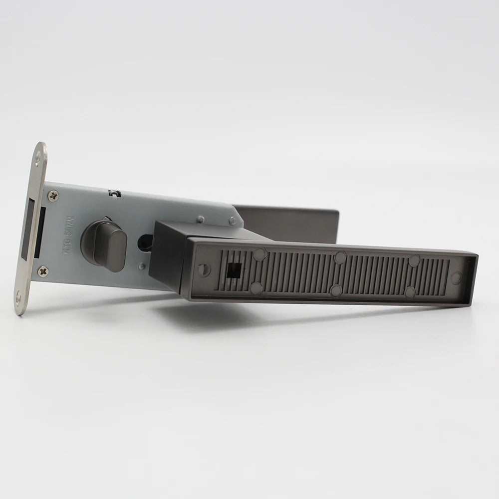 Italian Minimalist Bedroom Silent Split Lock Embedded Door Plank With Zinc Alloy Plate Magnetic Handle Door Lock