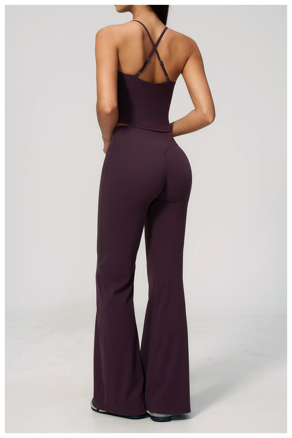 Women's Yoga Vest Top High-Waisted Quick-Drying Solid Casual Wide Leg Pants Running Outdoor Yoga 2-Piece Clothing Set