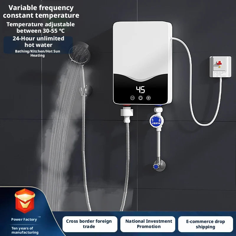 Household Small Shower Quick Heating Instant Water Heater, Constant Temperature Shower, Wall Mounted Water Heater