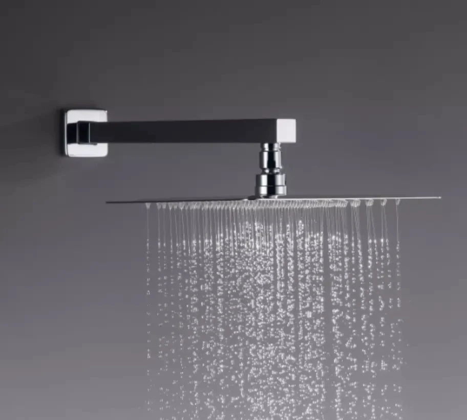 Bathroom Square Rainfall Shower System Wall Mounted Faucet Shower Set