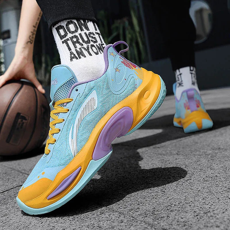 Factory Supply Wholesale High Quality Custom  Non-Slip Sports Shoes Rubber/EVA Insole Fashion Men and Women Basketball Shoes