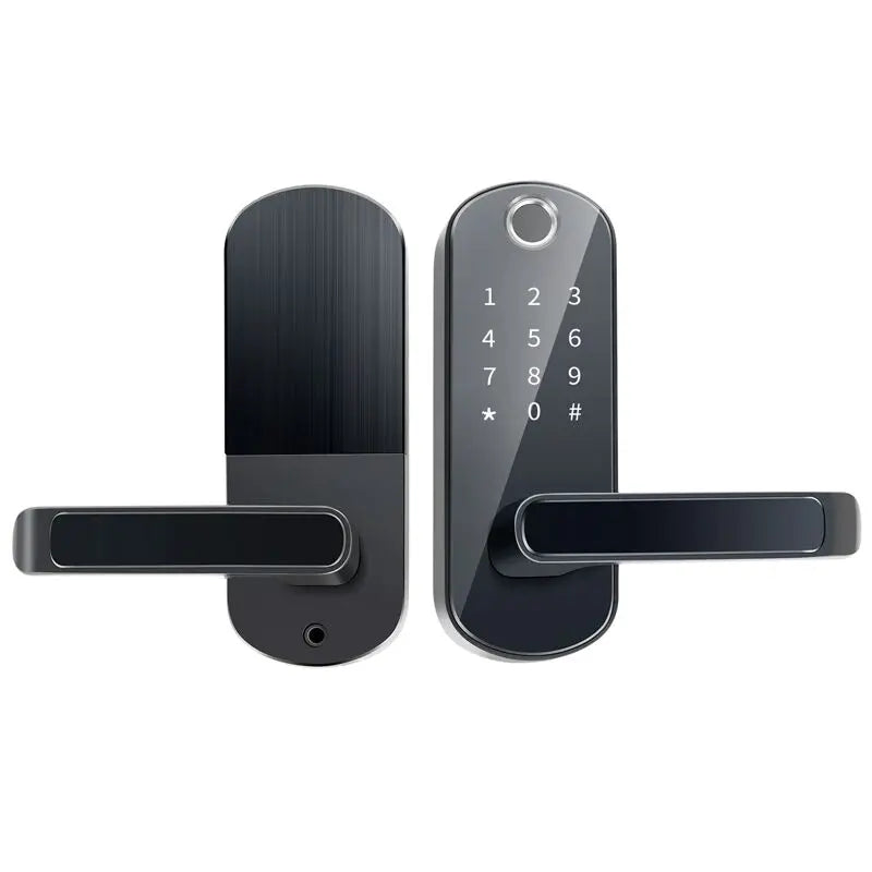High Quality Tuya TT Lock Zinc Alloy Wood Aluminum Smart Card Fingerprint Door Lock Remote Control APP Memory Card Cloud C7/S7