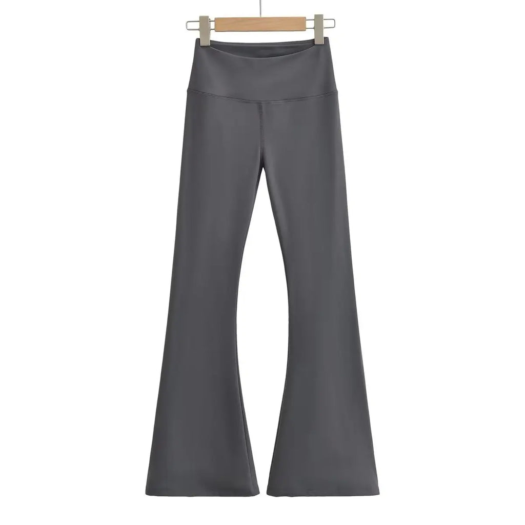 High Wide Waistband Warm Fleece Fully Stretchy Soft Flare Legging Pants Women's Yoga  Sweat Pant