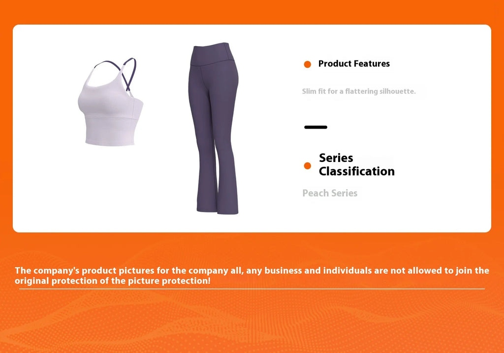 Women's High-Waist Hip-Lifting V-neck Sleeveless Two-Piece Fitness Suit Breathable Slimming Yoga Suit Four-Way Stretch Solid