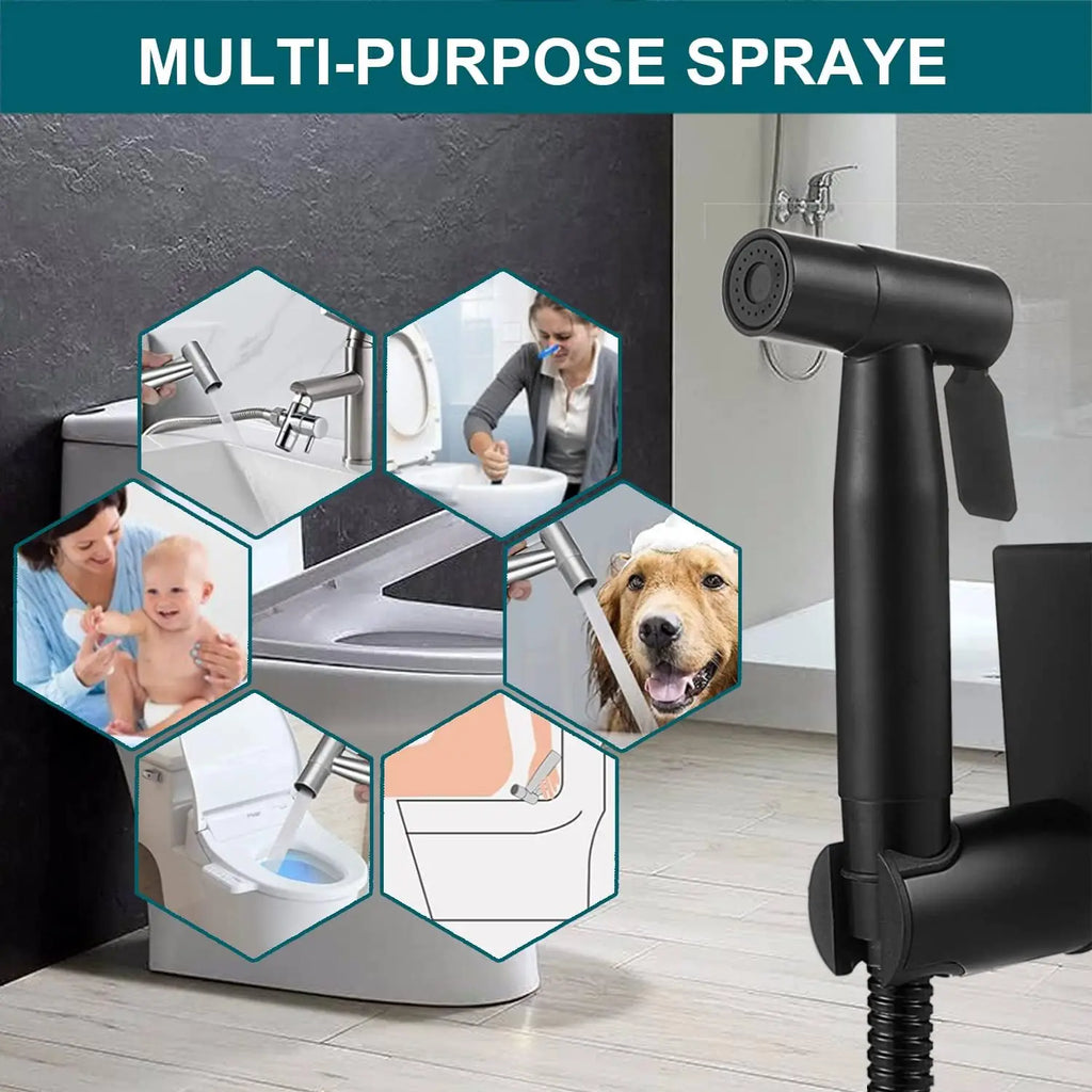 Wall-Mounted Stainless Steel Horizontal Jet Cleaner Spray Gun