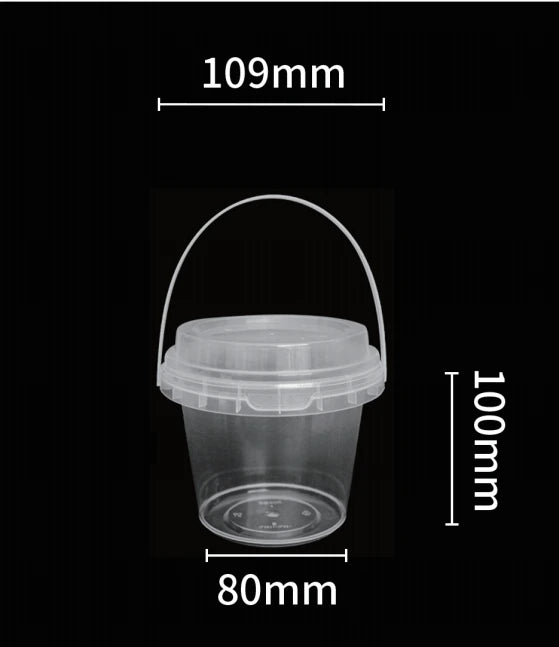 500ml Hard PP Plastic Disposable Fruit Punch Cup Custom Printing Fruit Tea Packing Bucket