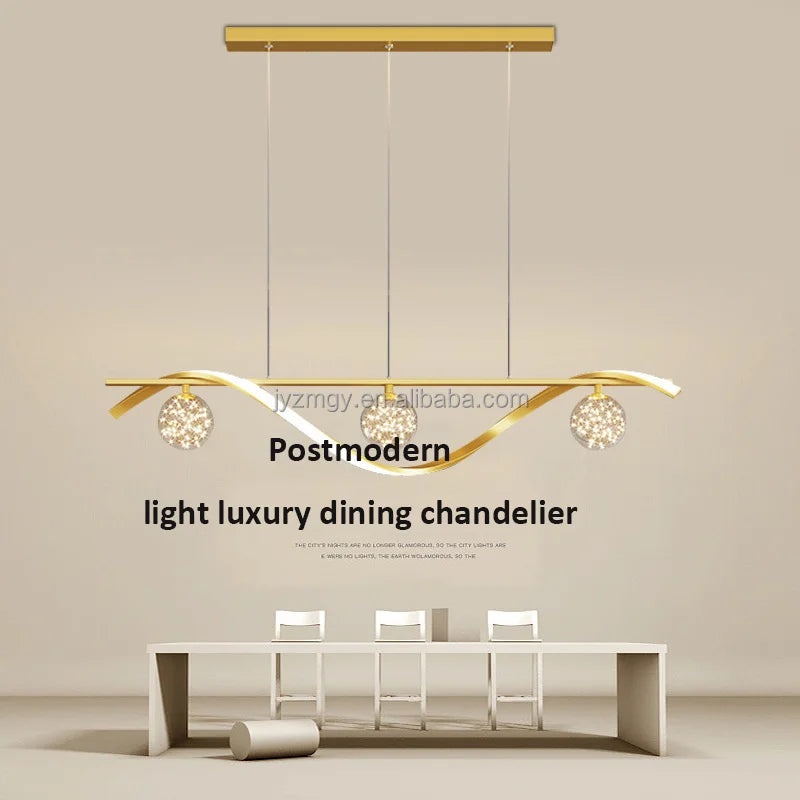 JYLIGHTING Postmodern Luxury Ironwork Lamp Creative Restaurant Bar Table Pendant Chandelier Commercial Front Adjustable Height