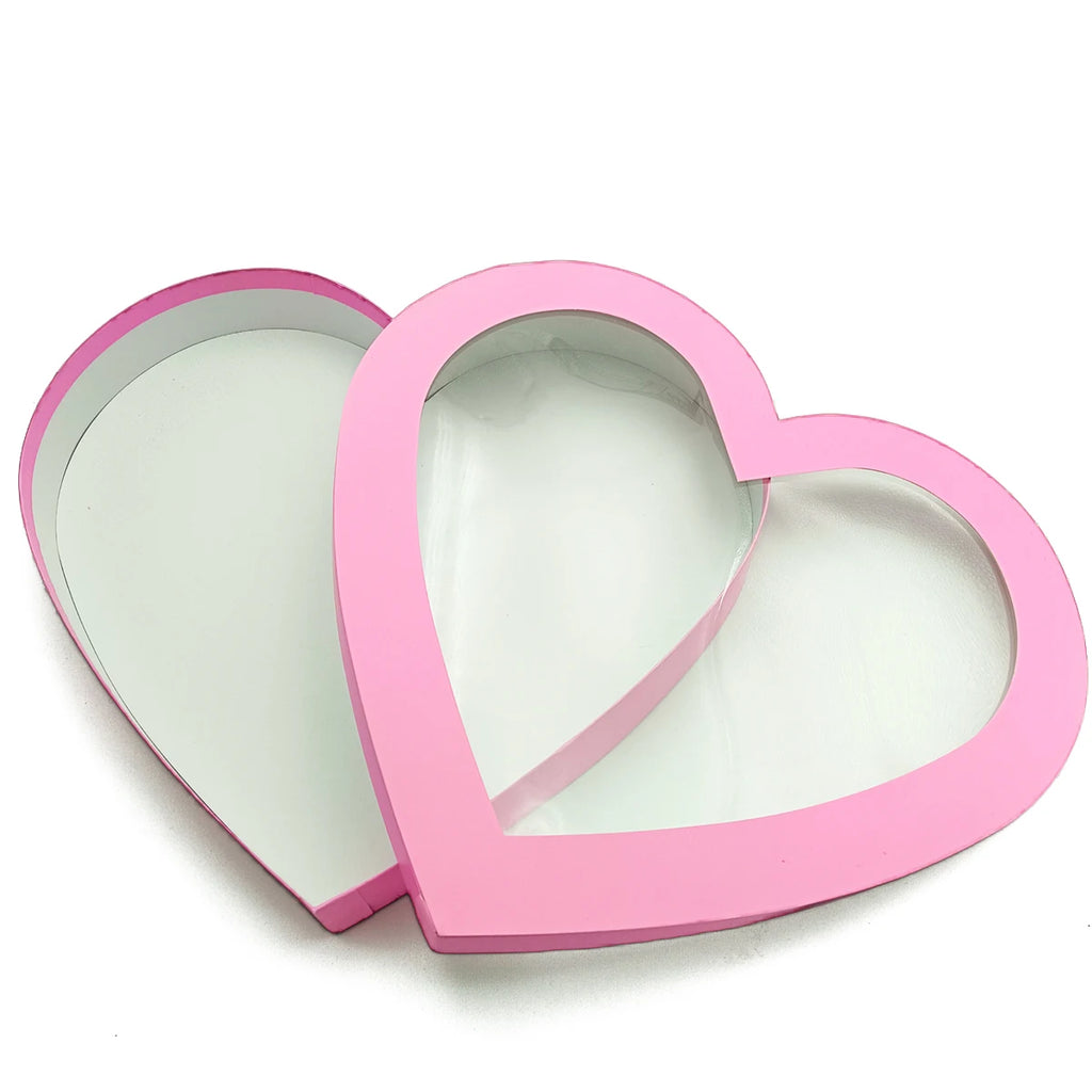 Bridal Shower Mother's Day Valentine's Day Paper Packaging Large Pink Heart Shaped Gift Box With Lid