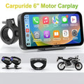 Carpuride W603D+TPMS Portable Touch Screen Dashboard Motorcycle GPS Navigation IP67 Waterproof Wireless Carplay CD Player