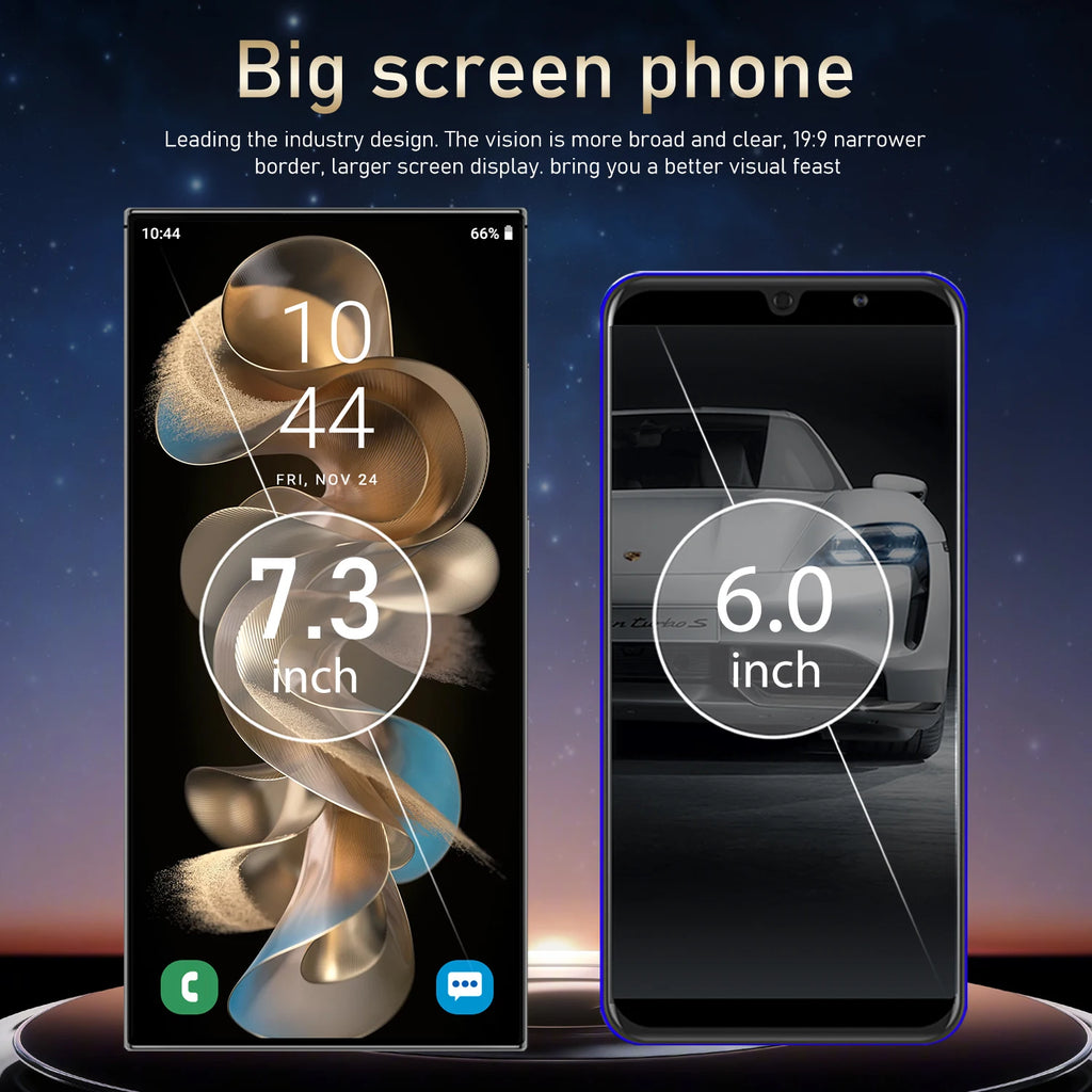 7.3 Inch Full HD S24 Ultra Smartphone with Deca Core CPU 5G Dual Sim 1TB Storage 108MP Rear Camera LTE & CDMA Mobile Phones