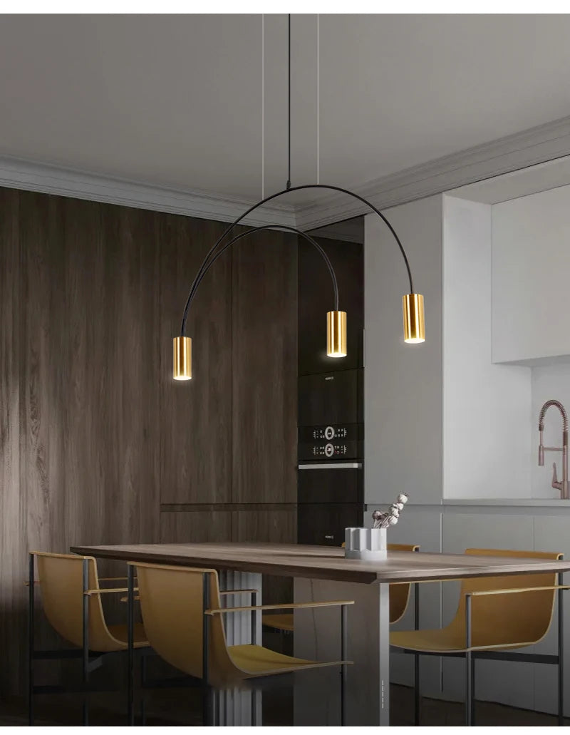 2021 New Restaurant Chandelier Light Luxury Nordic Dining Living Room Table Bar Minimalist Chandelier Simple Modern Light