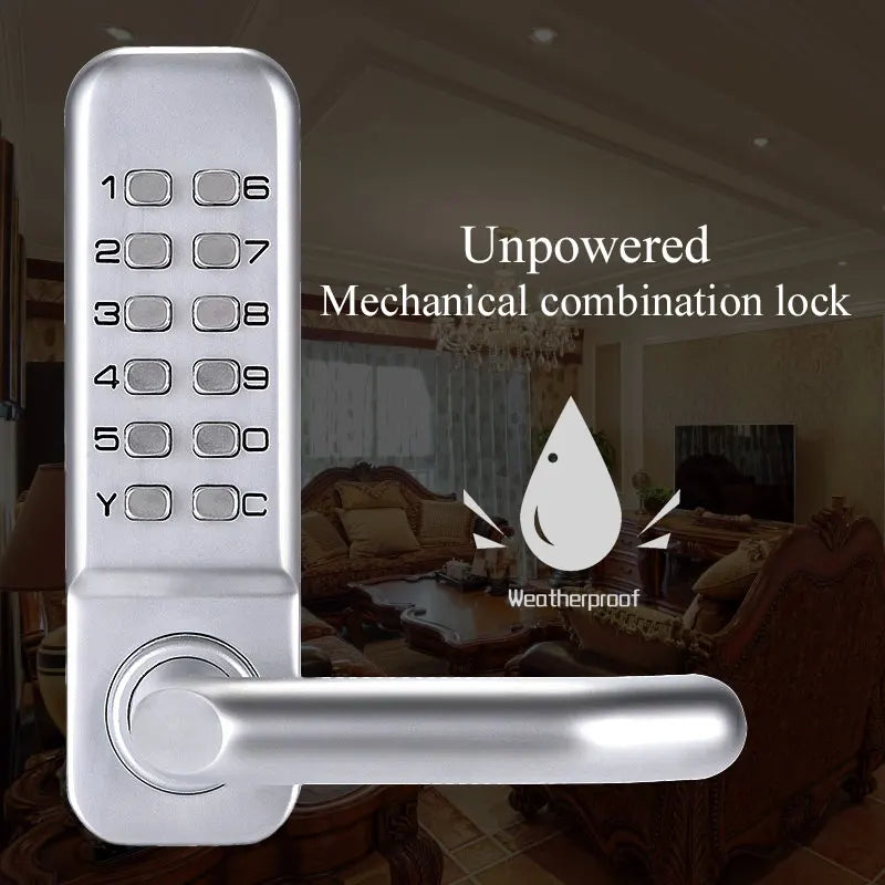 Wholesale Numerical Keypad Push Button Door Handle Lock Keyless Pin Code Password Smart Door Lock Keypad Mechanical Door Locks