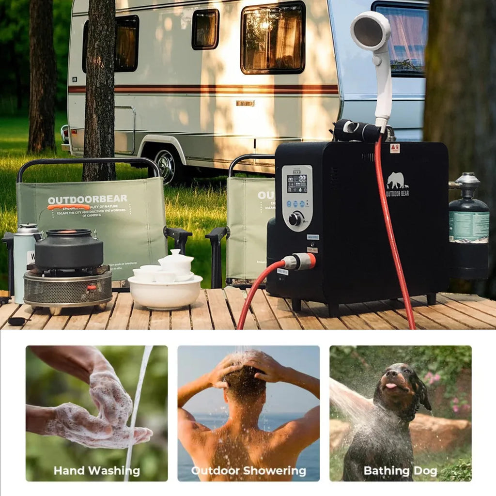 Outdoor Camping Heating Portable Shower Wholesale Portable Shower with Heating Function Tankless Heat Pump Gas Water Heater