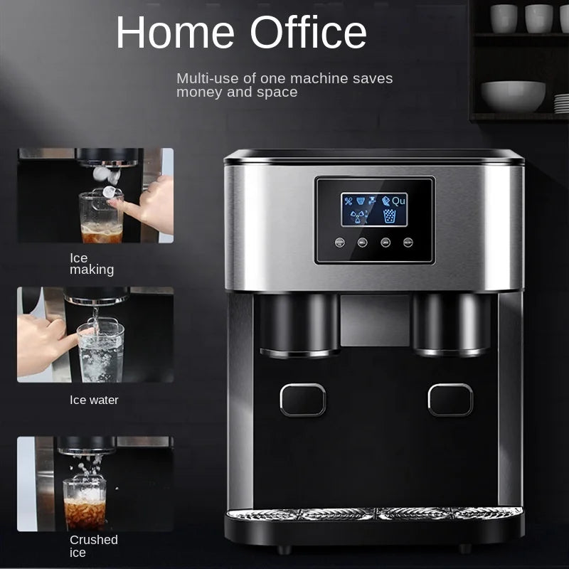 Energy Saving 17kg/24h 3in1 Multi-functional Electric Water Cooling Crushed Bullet Ice Maker Machine for Home Use