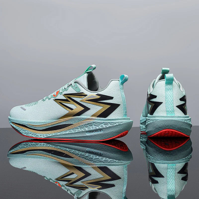 Greatshoes Running Shoes Men Custom, Gold Green Sneakers for Men Running Shoe, Light Weight Sports Running Shoes