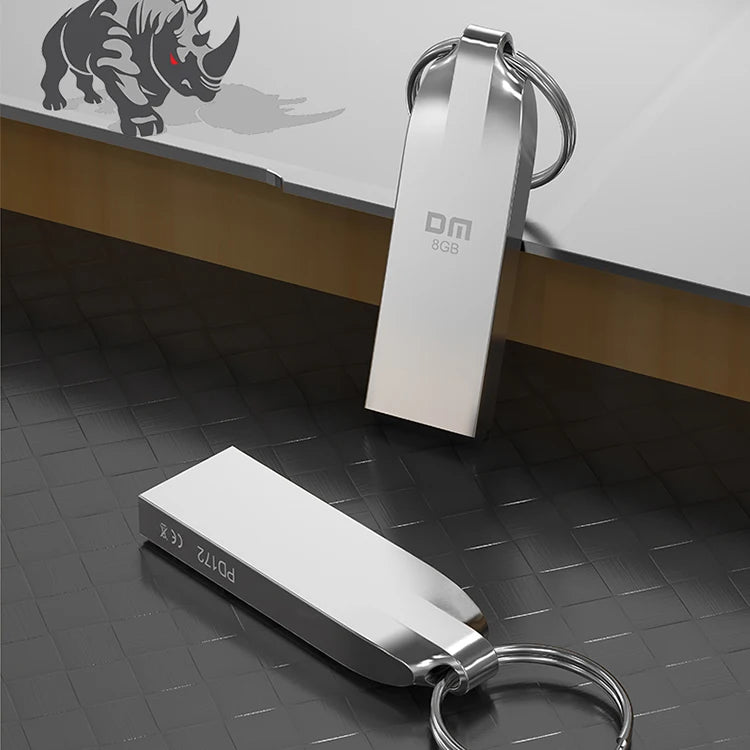 New Style DM/OEM PD172 Silver Mini Zinc Alloy USB2.0 Flash Drives 32GB/16GB/128GB/4GB/128MB/64GB 1-Year Warranty