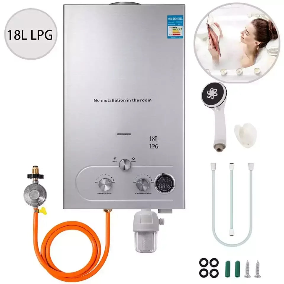 VEVOR 2021 on Sale 18L 36KW Gas Water Heater  Instant Water Heater Shower