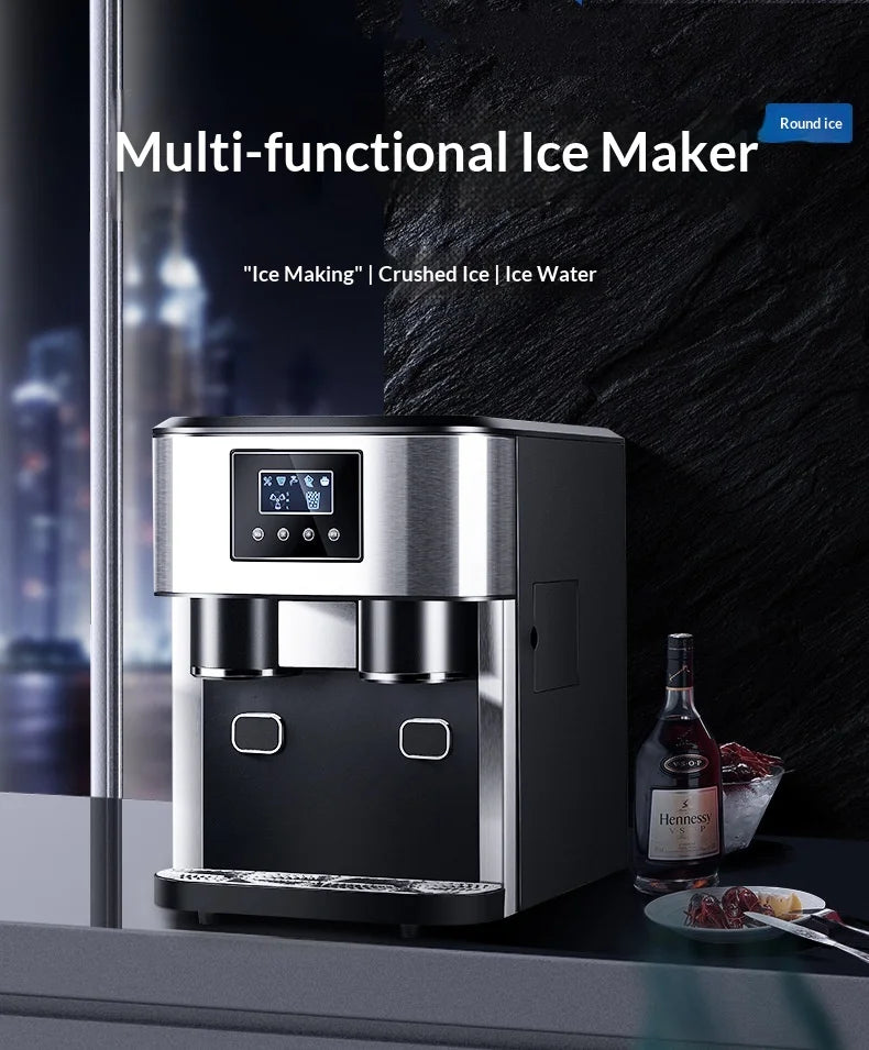 Hengyang Ice Maker 18kg Desktop Small Household Commercial Use Crushed Ice All-in-one Model ZBS-15 220V/110V Manual Water Adding