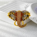 Weiman Vintage Rhinestone Elephant Brooch Anti-Slip Alloy Animal Pearl Brooch for Wedding Children's Clothing & Jewelry Gift