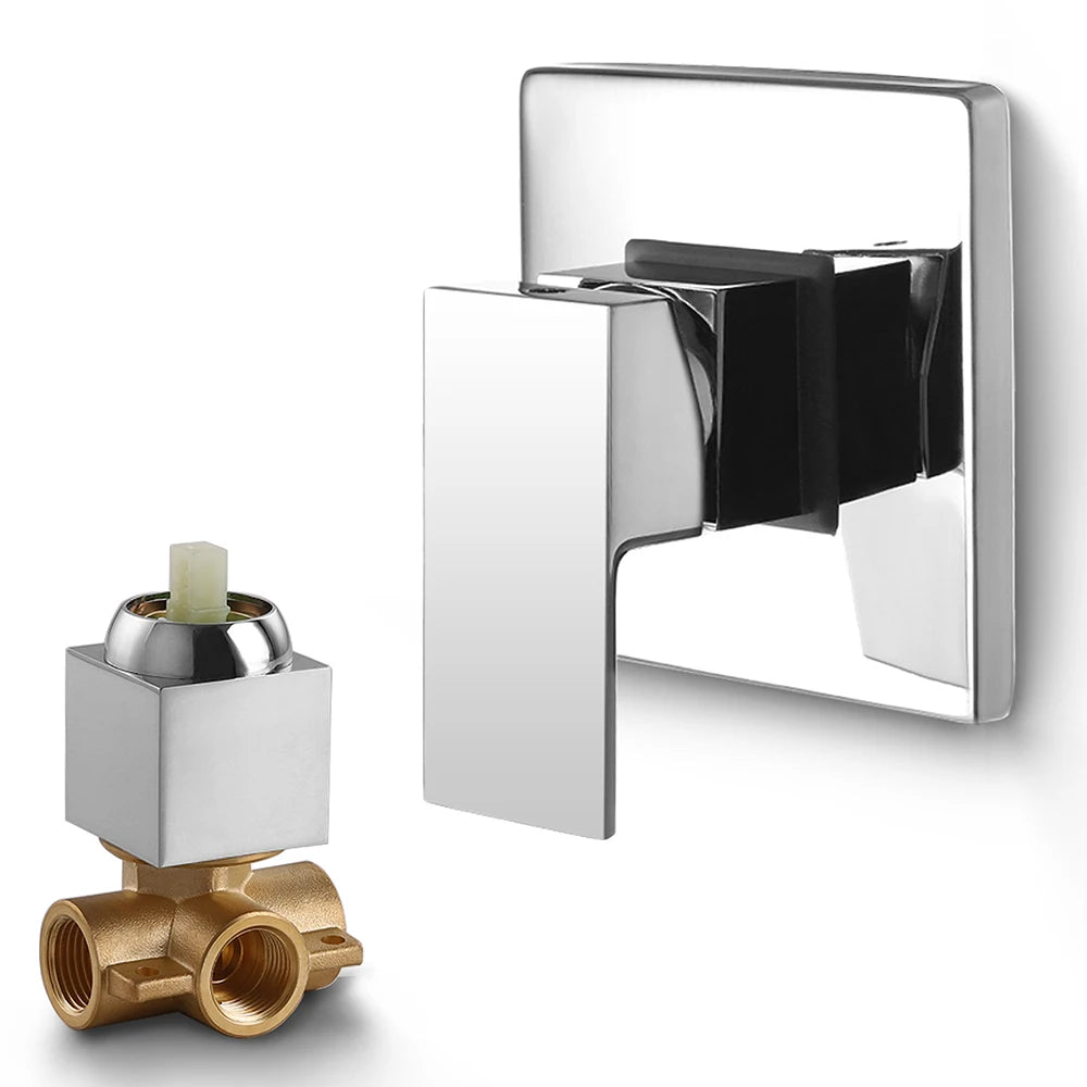 SKOWLL Shower Mixer Valve Shower Faucet Brass Bathroom Hot Cold Bath Mixer Valve Wall Mounted Water Tap Torneira Chuveiro