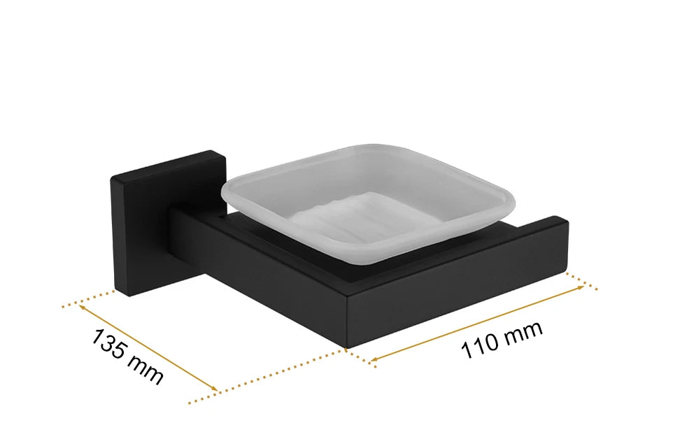 Matt Black Bathroom Hardware Set Kit Accessories Wall Shelf Towel Bar Rack Rail Robe Hanger Toilet Brush Roll Paper Holder Dish