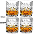 4PCS Fashion Whiskey Glasses, Scotch Whisky, Bourbon, Cocktails, RUM, Durable Whiskey Glasses