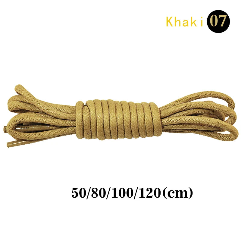 1Pair Round Shoelaces Polyester Solid Classic Shoelace Casual Sports Boots Shoe Laces Strings 50cm,80cm,100cm,120cm 11 Color