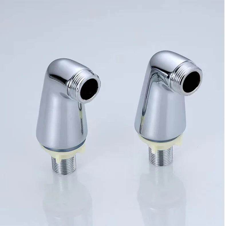 Dual Handle Brass Thermostatic Valve Concealed Hot Cold Shower Faucet Set Soft Spray Polished Chrome Finish