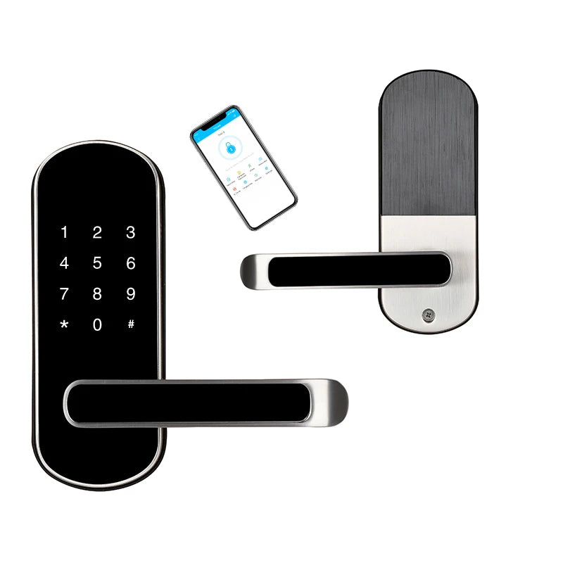 High Quality Tuya TT Lock Zinc Alloy Wood Aluminum Smart Card Fingerprint Door Lock Remote Control APP Memory Card Cloud C7/S7