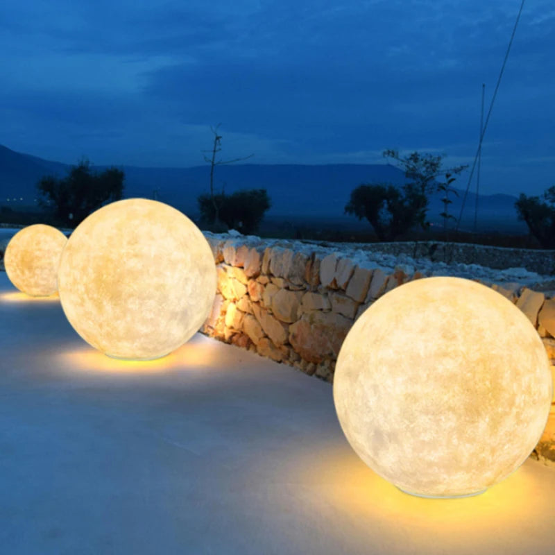 Luminous Duckpin Lamps Corridor Landscape Floor Lamp Living Room Decoration Paint Frosted Glass Fiber Globe Motif Light