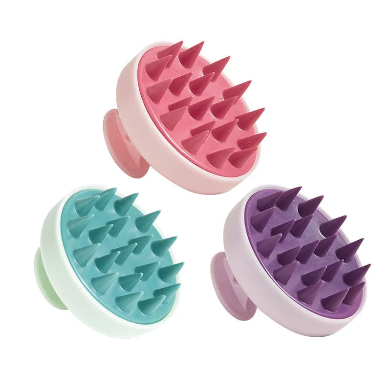 Silicone Shampoo Brush Head Scalp Massage Comb Hair Washing Comb Body Massage Brush Bath Shower Brush Salon Hairdressing Tool