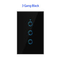 US Standard 1/2/3 Gang WiFi Smart LED Light Touch Switch Wall Panel Smart Home Switch Voice Control eWeLink Alexa