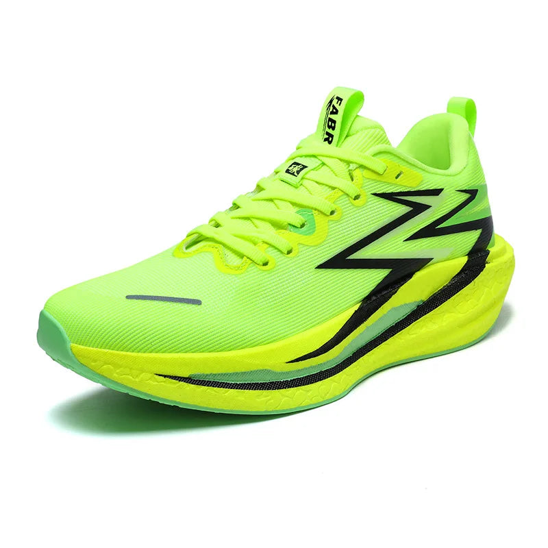 New Pointed Running Shoes Marathon Casual Sports Breathable Mesh Lightweight Lace-Up Closure Unisex Summer Cushioning TPR