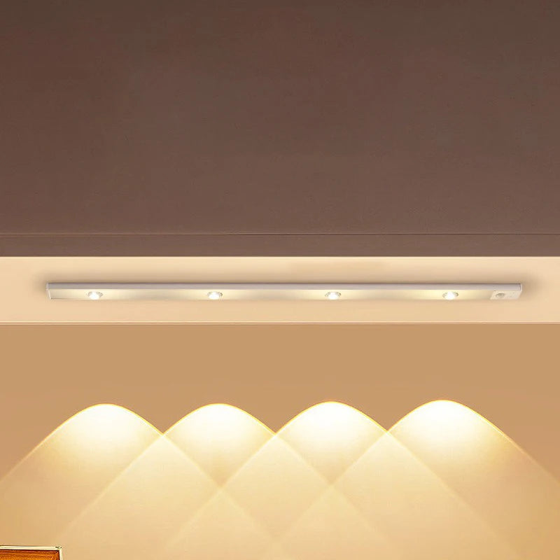 USB Rechargeable Ultra-thin Intelligent Human Body Sensing Wardrobe Light LED Long Cabinet Light Sensing Light