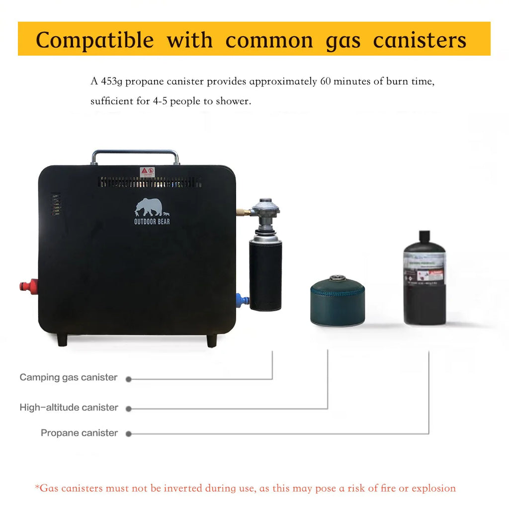 Outdoor Camping Heating Portable Shower Wholesale Portable Shower with Heating Function Tankless Heat Pump Gas Water Heater
