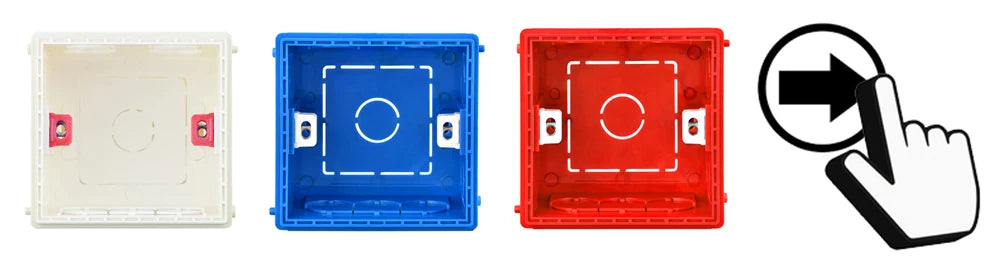 Light Switch With LED Indicator Wall Reset Switch Intermediate Switch Return Switch White Glass Frame 16A Switch